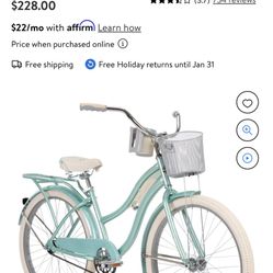 Teal Cruiser Bike