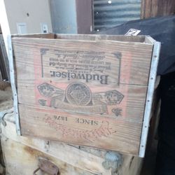 Antique Budweiser Wooden Crate