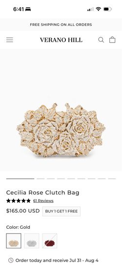 Cecilia Rose luxury Clutch Bridal Bag retail $165