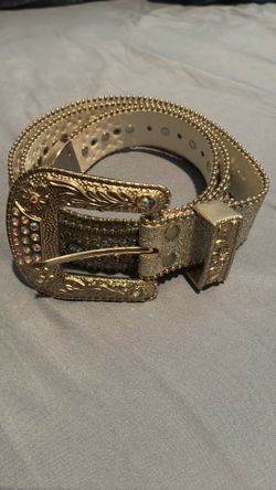 B.B Simon Rhinestone belt silver model