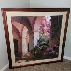 44" X44 " Framed Wall Art Interior Un Claustro