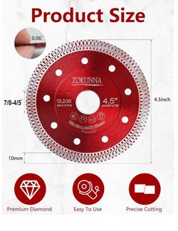 4.5 Diamond Saw Blades, Tile Cutting Blade for Angle Grinder Clean Cuts . 3 discs for $50