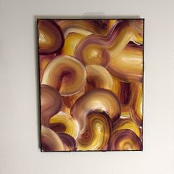 Original Acrylic Painting 11x14 "Sunset Swirls" by Local Artist Drew Dost