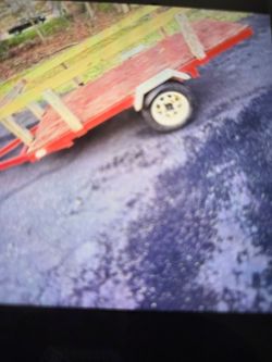 4x,8 tilt trailer.  Lsrger tores holds 2k