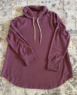 Terra & Sky Women's Cowl Neck Sweater - Purple