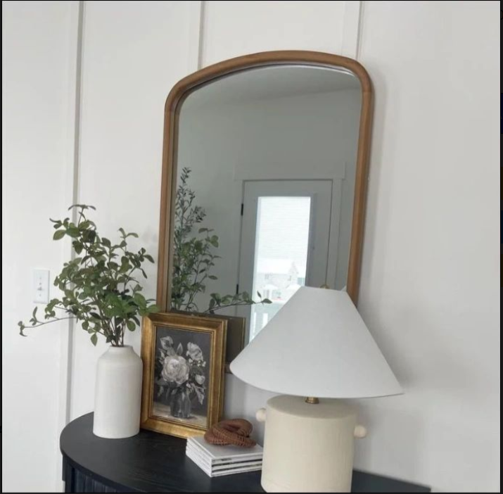 24" x 34" Wood Arch Decorative Wall Mirror, Natural - by Threshold designed w/ Studio McGee