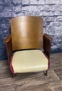 Vintage Theater / Auditorium Folding Chair + Extra Seat & Backrest