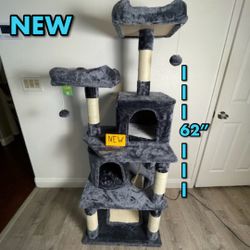 New 62” Tall Cat Tree In The Box $55 Firm-Firme