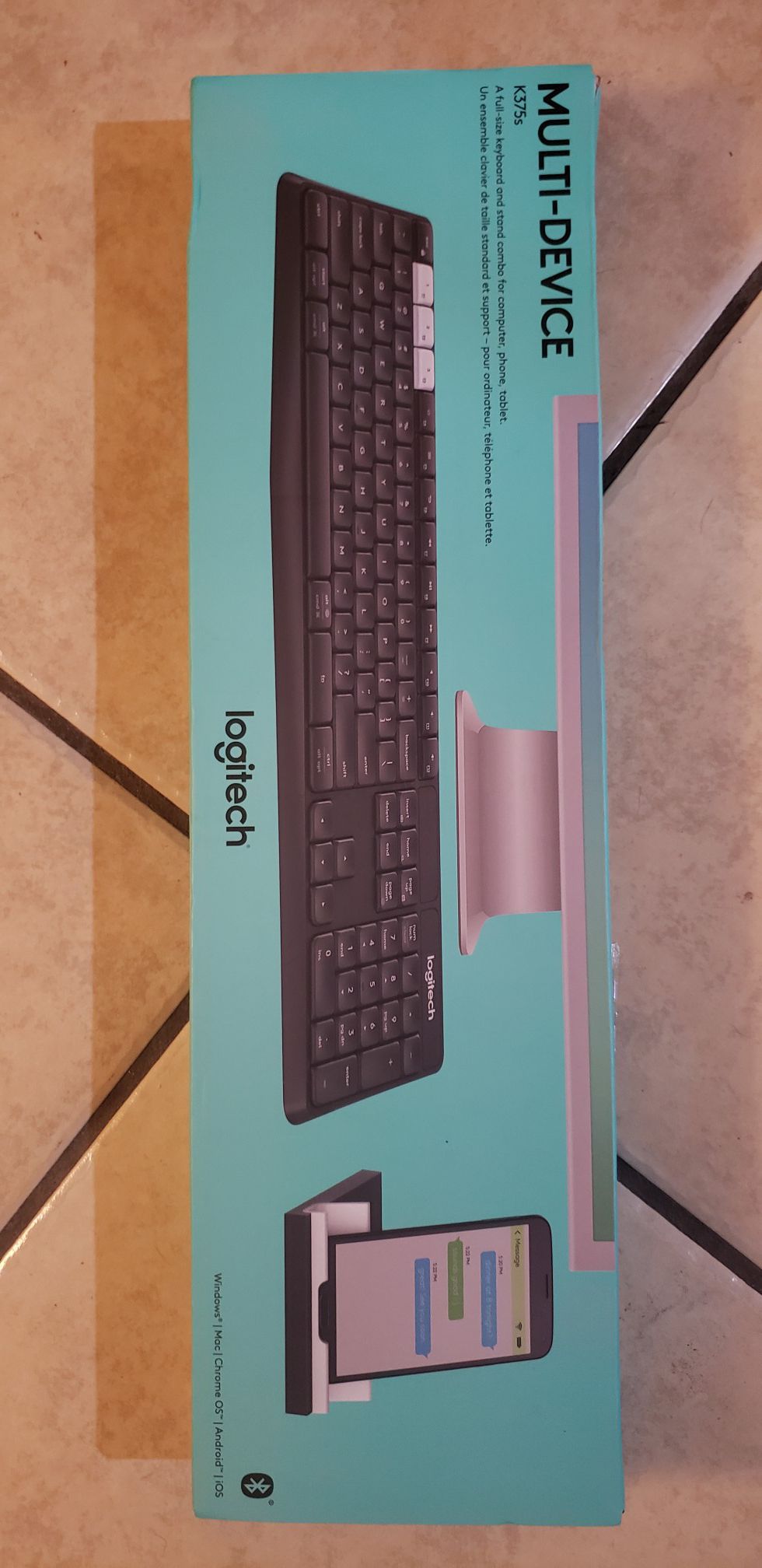 Logitech K375s Multi-Device Wireless Keyboard and Stand Combo (NEW)