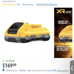 Dewalt 4ah Power pack Battery With Charger New