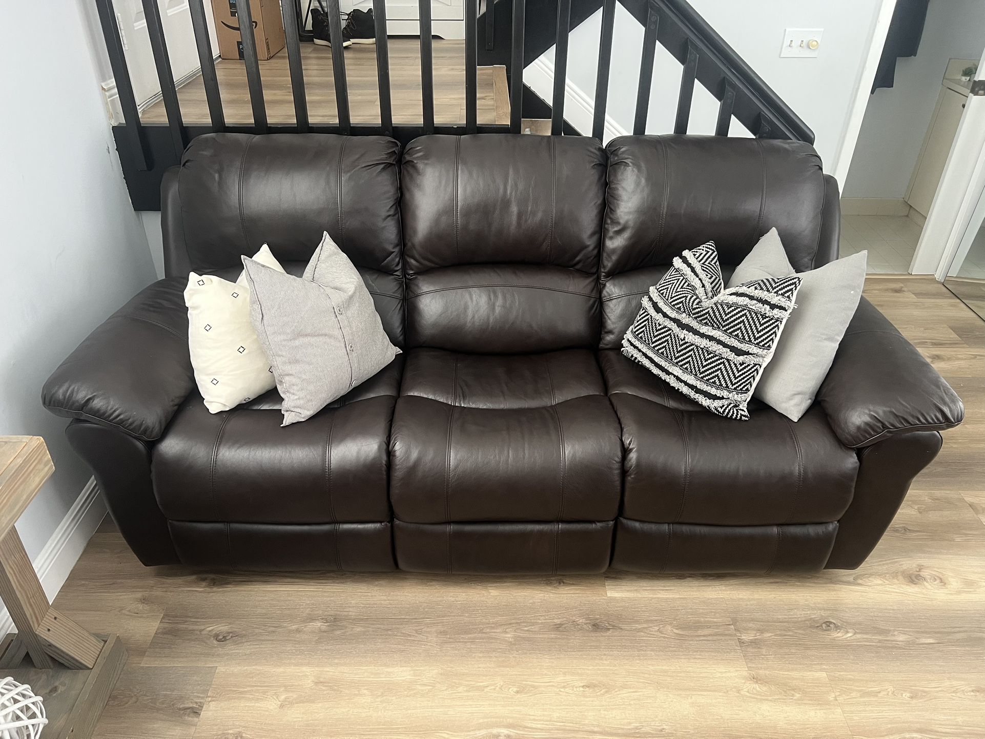 Like New Brown Leather Couch