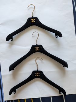 Black Gold Hanger Set Trio Three Velvet Gold.
