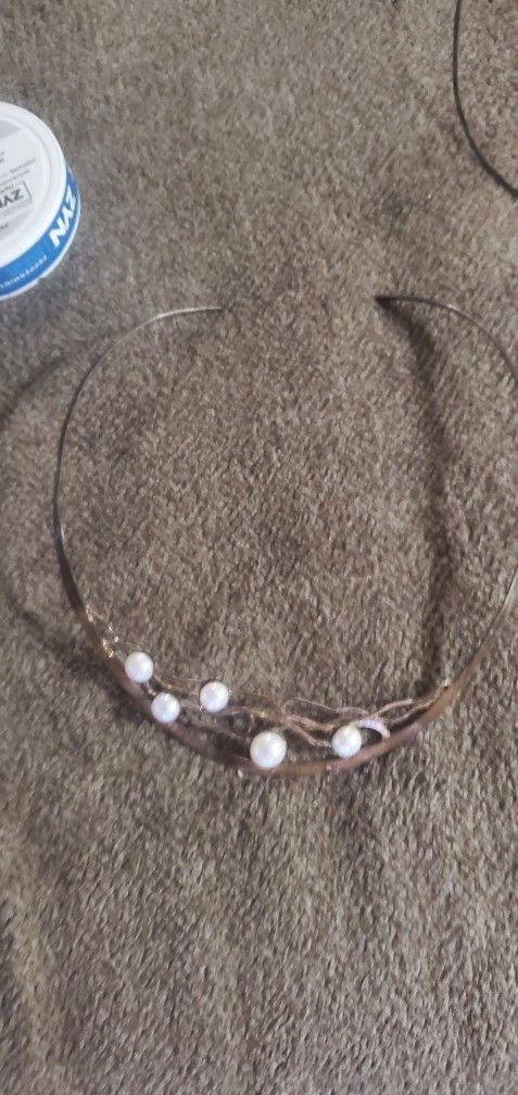 Vintage Sterling Silver Pearl Necklace