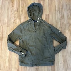 Polo Ralph Lauren Military Jacket Small Olive Green Army Hooded Mint Condition