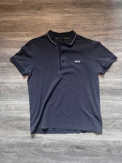 Navy blue boss polo size S