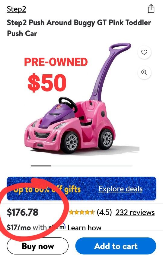 STEP2 Push Around Buggy Toddler Push Car PRE OWNED