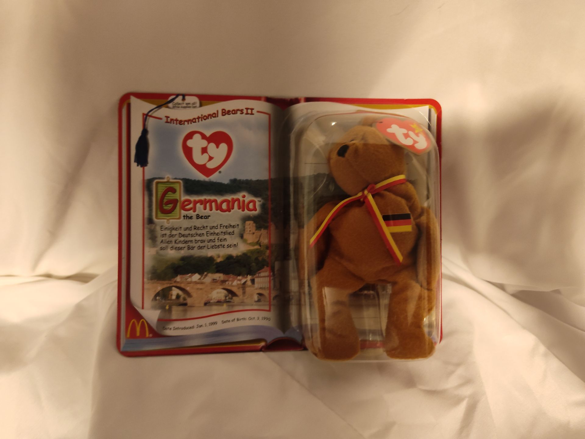 Ty Teenie Beanie Baby Germania Bear McDonald's 2000 in package