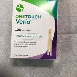 One touch Verio  test Strips. 100 Units 