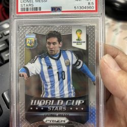 2014 Panini Prizm World Cup Lionel Messi 8.5 Graded 