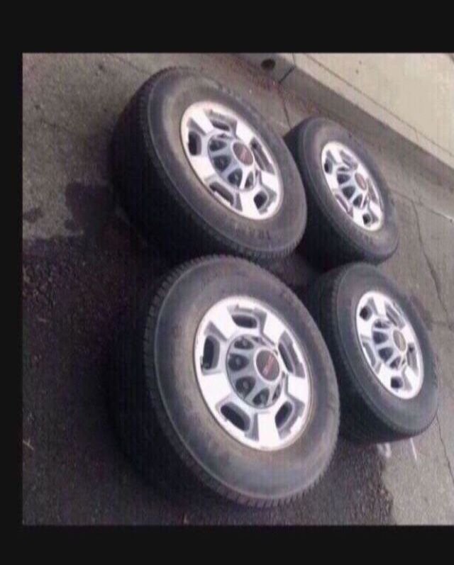 4 — LT245/75r17 8x180 8x7.09 Stock GMC 2500 Silverado Sierra Wheels Rims With Tires!!!!!!!!!!!