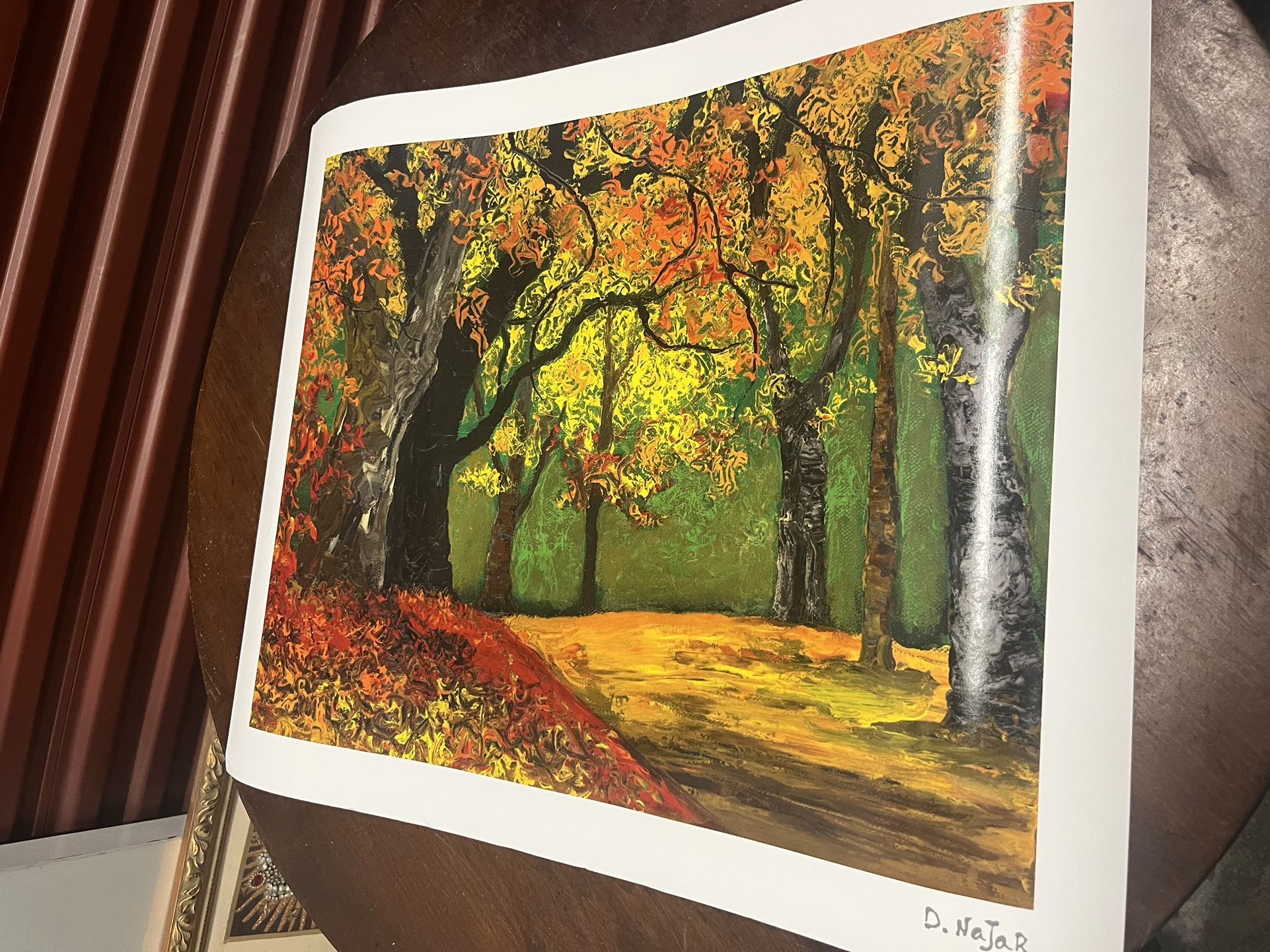 David Najar “Natures Sanctuary” Lithograph With Printed Signature Artwork