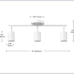 Pratt 2 ft Matte White 3-Light Track Lighting Kit