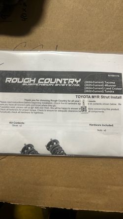 1 PC Rough Country Toyota M1 strut