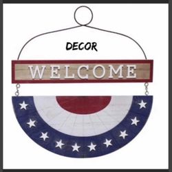 NWT Americana Welcome Home Decor Z