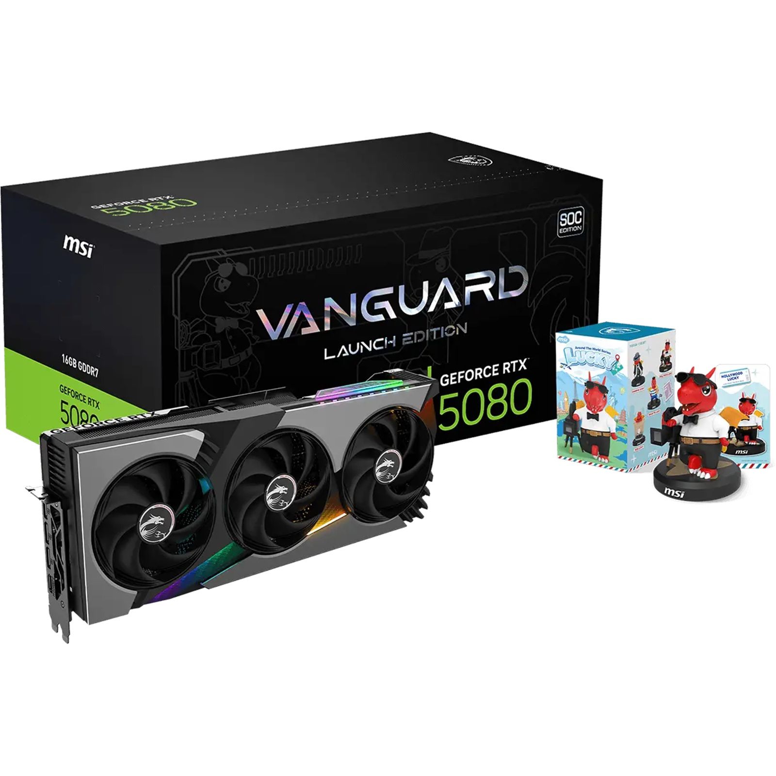 MSI Gaming RTX 5080 16G SUPRIM Liquid SOC Graphics Card (16GB GDDR7, 256-bit, Extreme Clock TBD MHz, DisplayPort x 3 2.1a, HDMI 2.1b, NVIDIA Blackwell