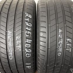 2 Tires 275 40 20 Bridgestone Alenza 001 Run Flat 