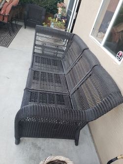 Wicker patio set