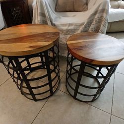 End tables and chairs sold together or separately make offer