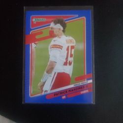 Patrick Mahomes 2021 Blue Press Proof 