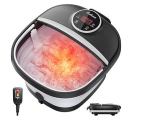 Brand New Collapsible Foot Spa Bath with Heat and Massager, Time and Temperature Control, Bubbles, Red Light