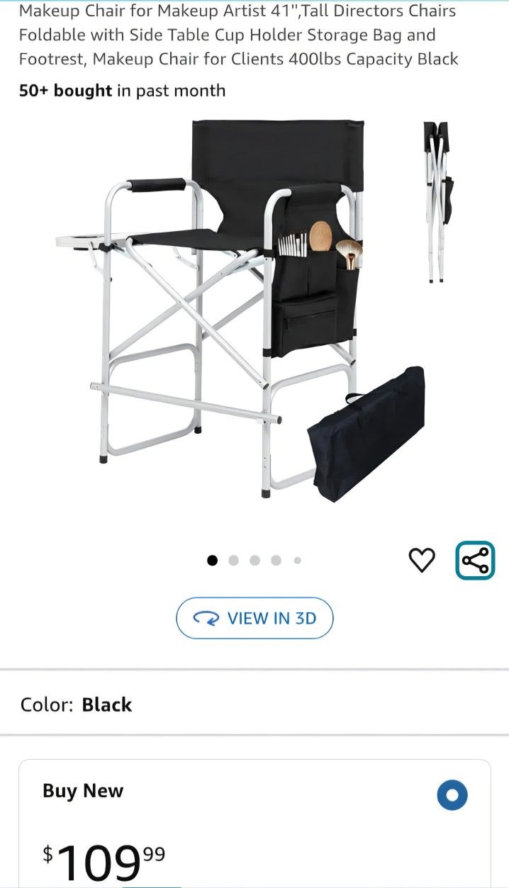 Makeup Chair/Tall Director Chair