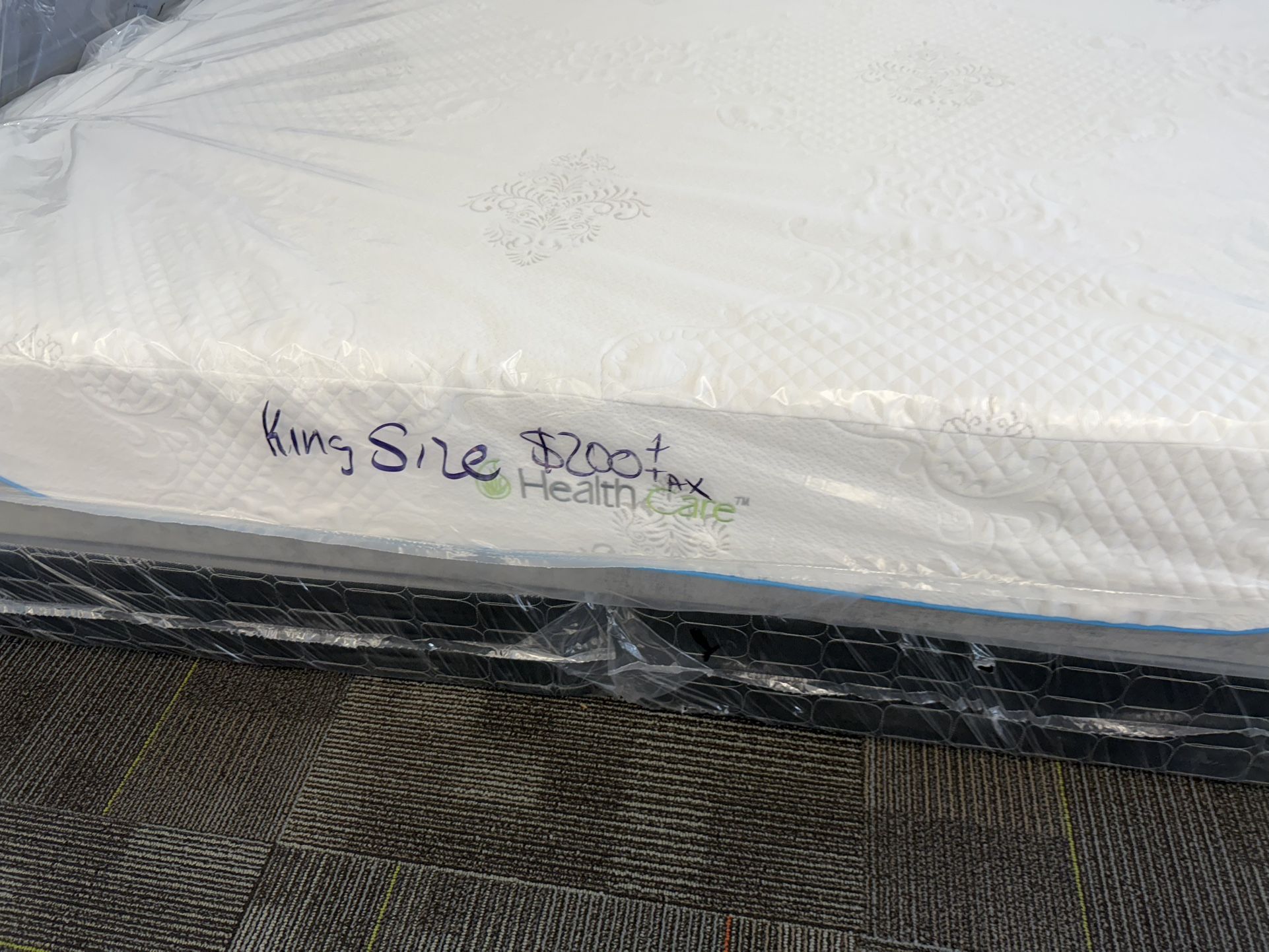King Size Mattress With Box Spring $200