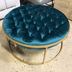 New Modern Oversized Green Ottoman Coffee Table