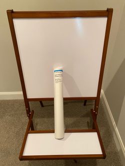 Two Sided Art Easel with New Easel Paper Roll