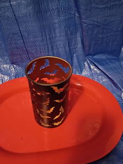 Halloween Bat Metal Candle Holder
