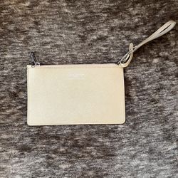 Lancaster Paris , Wristlet Handbag, Gold Metallic ,8”x 5”