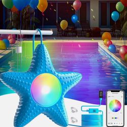  BRAND NEW IN BOX STARFISH LED POOL OR LAWN SUBMERGE LIGHTS APP Intelligent Control & Multi-functional Color Changing】Say goodbye to the remote contro