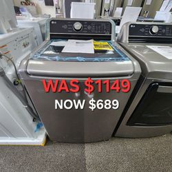 5.5 Cu. Ft. Smart Top Load Washer In Graphite Steel With Impeller Never Rust Drum