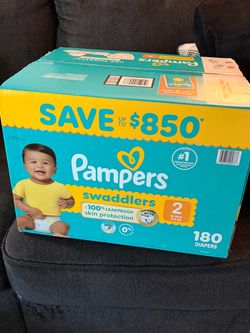 Pampers Swaddlers Size 2 Diapers 180 Count