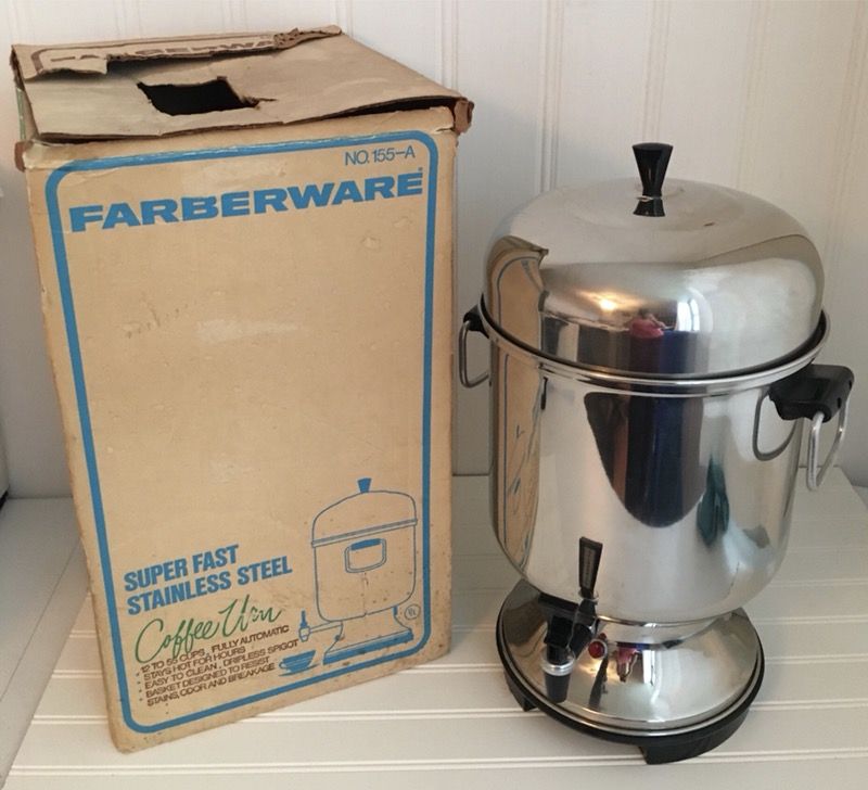 FARBERWARE Coffee Percolator 12-55 Cup Urn Super Fast Stainless Steel