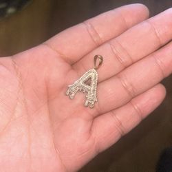 Real Gold & Diamond A Pendant 
