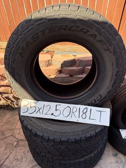 Mastercraft Courser 35x12.50R18LT Tires 3tires