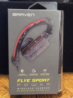 Braven Flye Sport POWER Waterproof Bluetooth Wireless Earbuds - Black