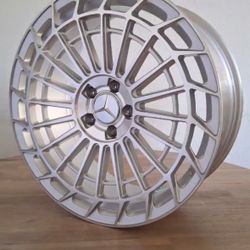 set of 4) 20" Staggered Wheels Rims Silver FITS MERCEDES BENZ