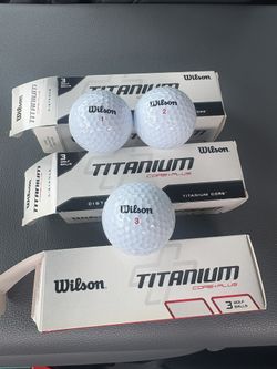 9 Wilson Titanium Core+ Plus golf balls. Distance model with titanium core