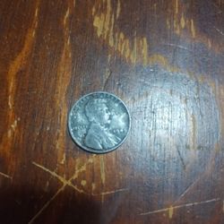 1943 Steel Wheat Penny No Mint Mark L On The Rim